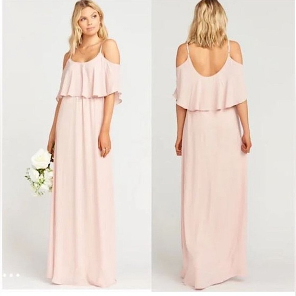 Show Me Your MuMu - Caitlin Ruffle Maxi Bridesmaid Dress
Dusty Blush Crisp
Small - Picture 1 of 8